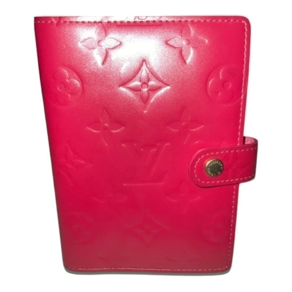 LOUIS VUITTON Small Pink Monogram Ring Agenda Cover